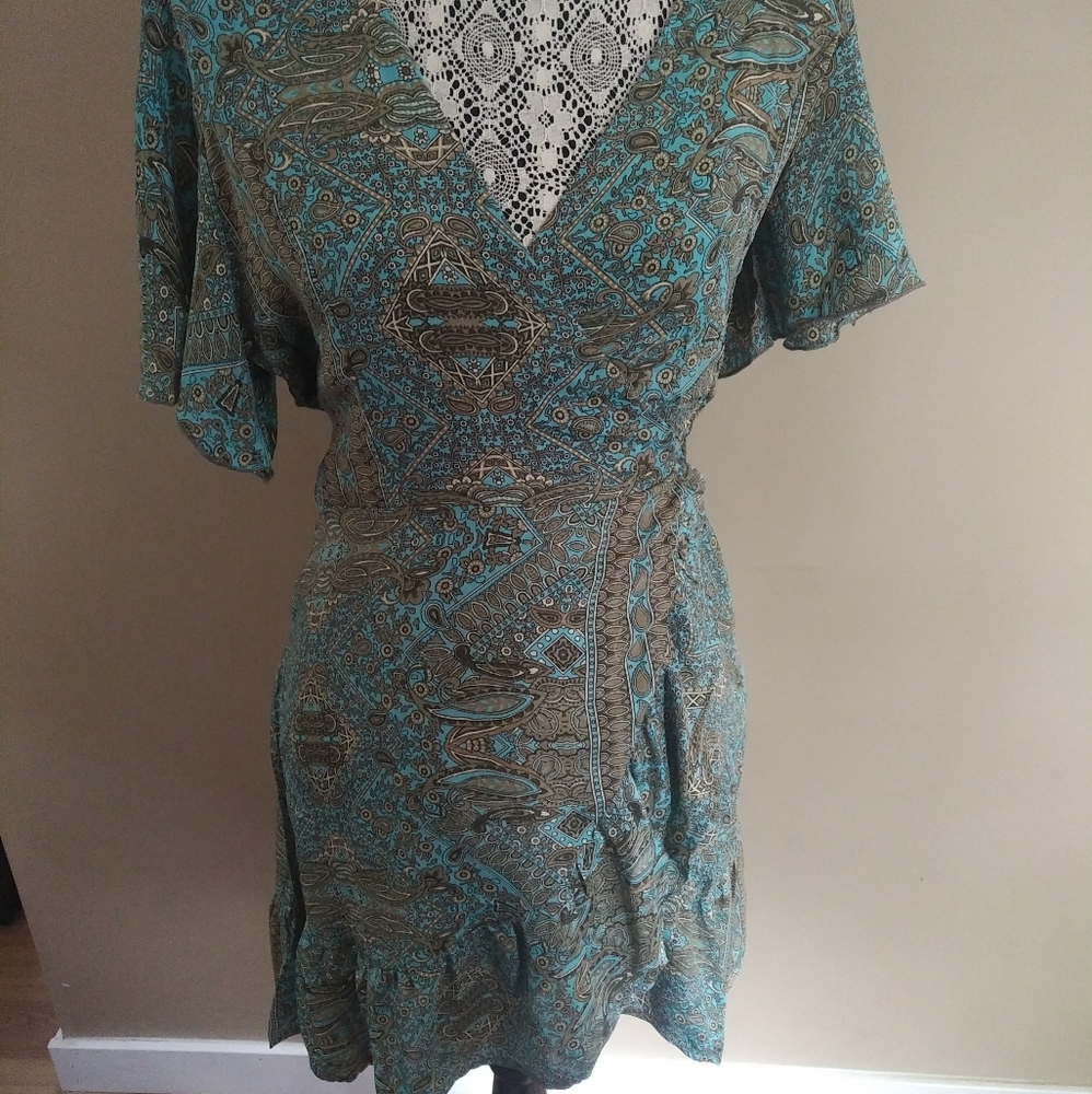NWT silk wrap dress